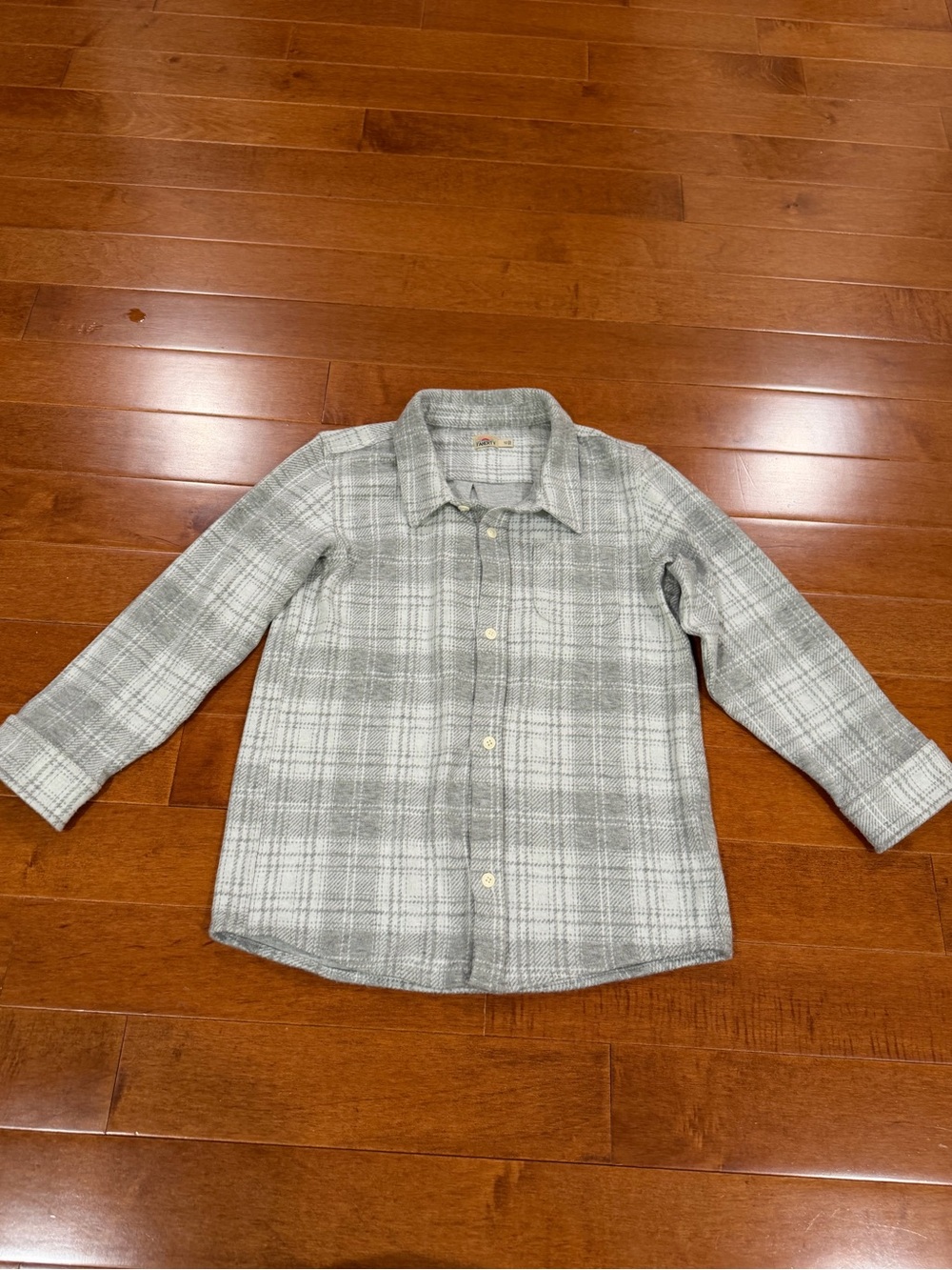 Faherty Kids Winter Clouds Plaid Long Sleeve Legend Sweater Top Sz. 10